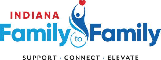 The logo for Indiana Family to Family with their slogan: "Support, connect, elevate"